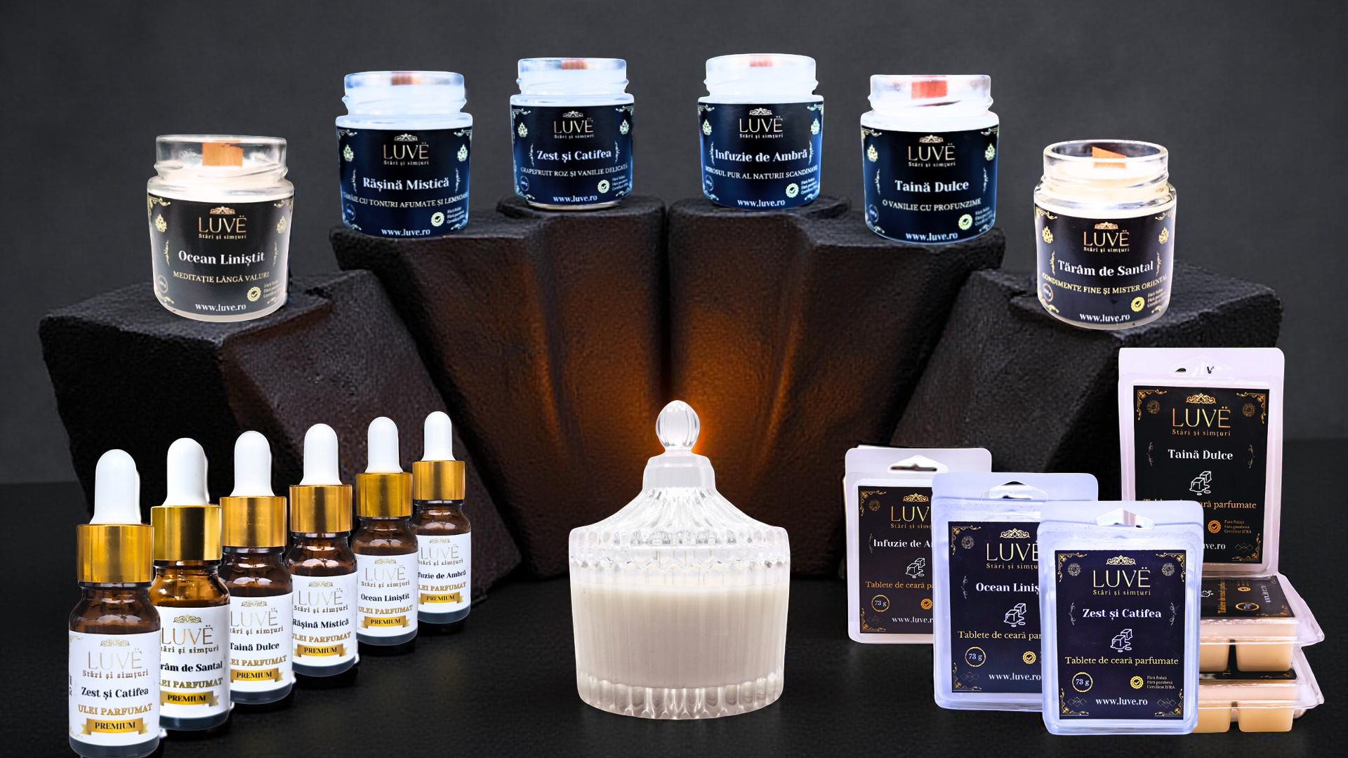 Banner Website luve lumanari, aromaterapie, ulei esential